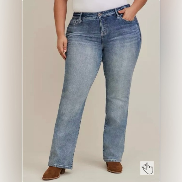 TORRID Perfect Slim Boot Classic Denim Mid-Rise‎ Jean Size 18R - Picture 1 of 11